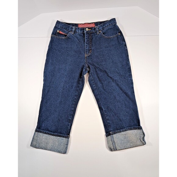 No Excuses Denim - Women's Dark Blue Cropped Jeans - Classic Ankle Length